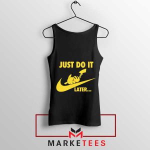 Pikachu Power Nap Black Tank Top