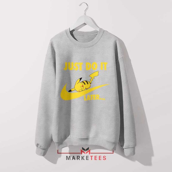 Pikachu Power Nap Grey Sweatshirt