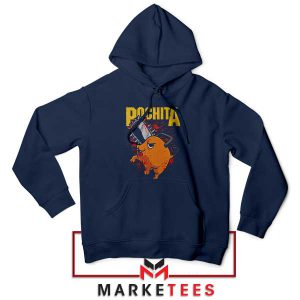 Pochita's Chainsaw Massacre Navy Hoodie