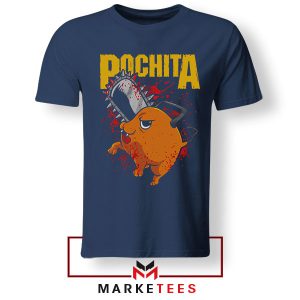 Pochita's Chainsaw Massacre Navy Tshirt