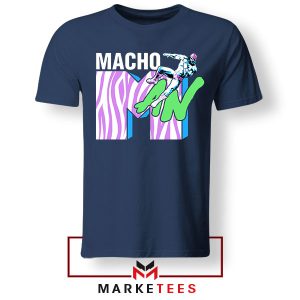 The Macho Man Cometh MTV Logo Navy Tshirt