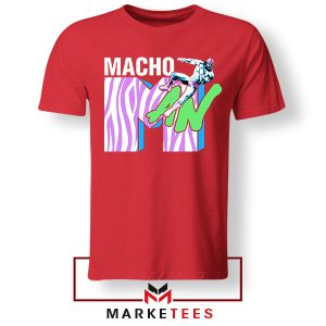 The Macho Man Cometh MTV Logo Red Tshirt