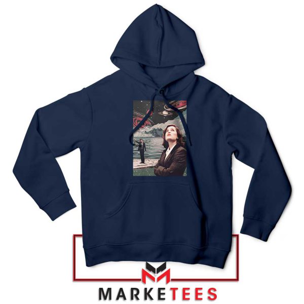 Uncover the Truth Mulder and Scully Navy Hoodie