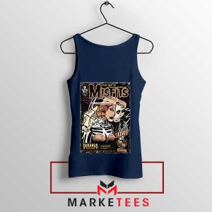 Bringing Back The Dead The Misfits Navy Tank Top