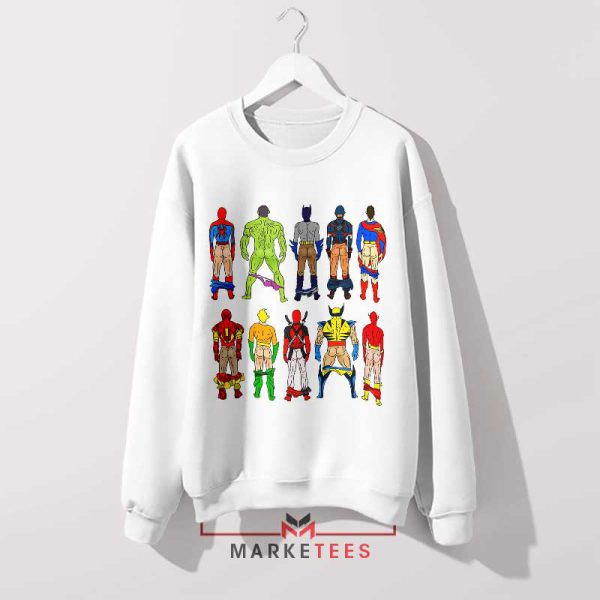 Characters Superhero Butts Naked Sweatshirt