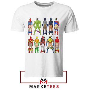 Characters Superhero Butts Naked Tshirt