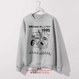 Classic Pokemon 1995 Pikachu and Pals Grey Sweatshirt