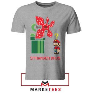 Demogorgon Strikes Back Mario Bros Grey Tshirt