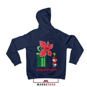 Demogorgon Strikes Back Mario Bros Navy Hoodie