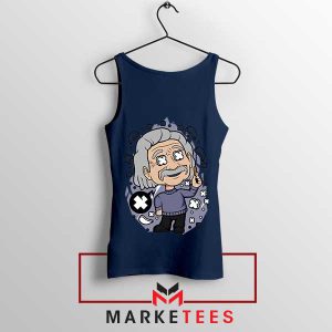 Einstein's Universe A Cartoon Navy Tank Top