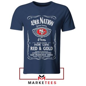 Faithful 49ers With Tennessee Whiskey Navy Tshirt