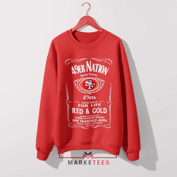 Faithful 49ers With Tennessee Whiskey Red Tshirt