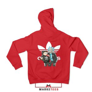 Get Schwifty in Style Three Stripes Red Hoodie