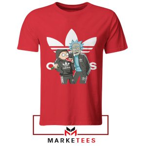 Get Schwifty in Style Three Stripes Red Tshirt