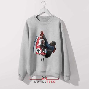 Get Your Spidey On with Nike Sneaker Grey Sweatshirt