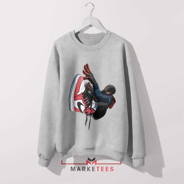 Get Your Spidey On with Nike Sneaker Grey Sweatshirt