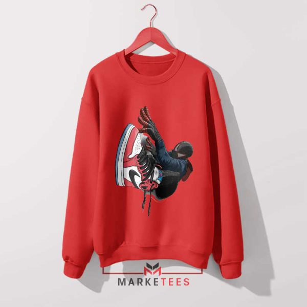 Get Your Spidey On with Nike Sneaker Red Sweatshirt