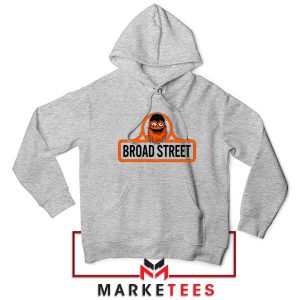 Gritty The Ultimate Broad Street Grey Hoodie