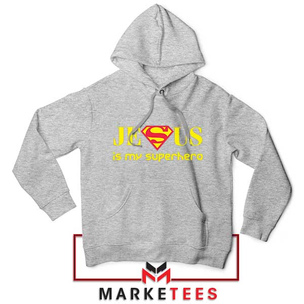 Jesus The Ultimate Superhero Superman Grey Hoodie