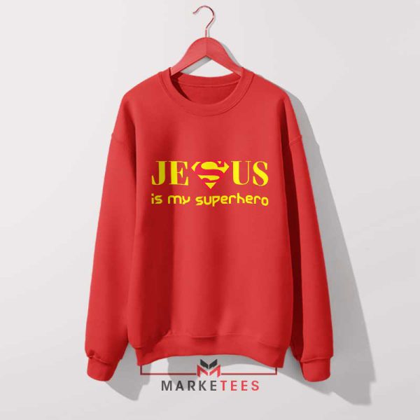 Jesus The Ultimate Superhero Superman Red Sweatshirt