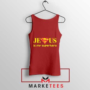 Jesus The Ultimate Superhero Superman Red Tank Top