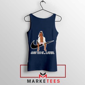 Lazy Days with Bojack Just Do it Later Navy Tank Top
