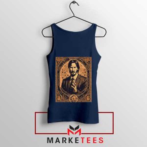 Legendary Assassin John Wick 4 Navy Tank Top