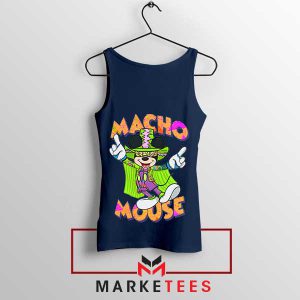 Macho Man Mouse Madness Navy Tank Top