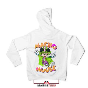 Macho Man Mouse Madness White Hoodie