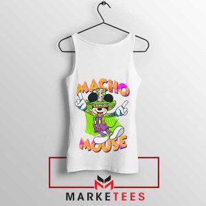 Macho Man Mouse Madness White Tank Top