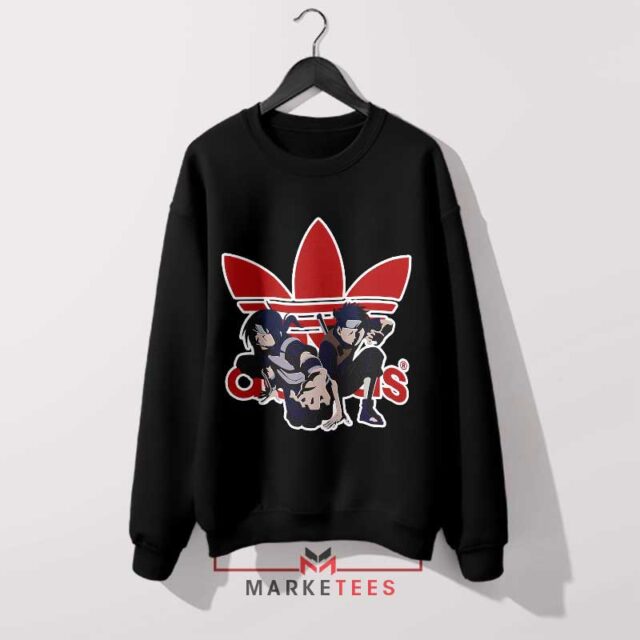 Naruto and Sasuke Run with Adidas Sweatshirt Discover