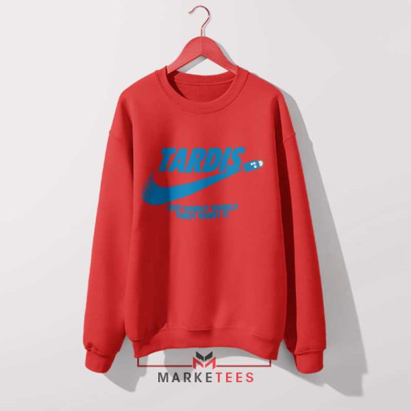 Nike Dr Who Wibbly Wobbly Timey Wimey Red Sweatshirt