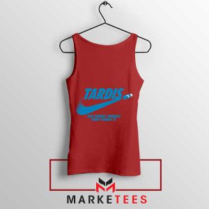 Nike Dr Who Wibbly Wobbly Timey Wimey Red Tank Top