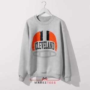 Pride with This Browns Helmet Grey Sweatshirt