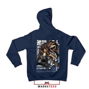 Rage Against the Titans Eren Yeager Navy Hoodie