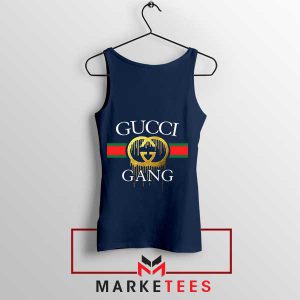 Rap Like Lil Pump with Gucci Gang Navy Tank Top