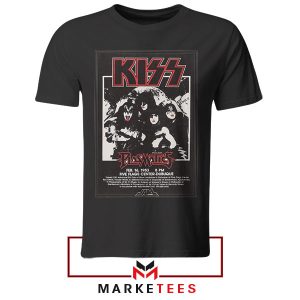 Rock on With Kiss 1983 Five Flags Center Black Tshirt