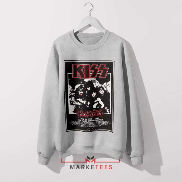 Rock on With Kiss 1983 Five Flags Center Grey Sweatshirt