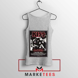 Rock on With Kiss 1983 Five Flags Center Grey Tank Top