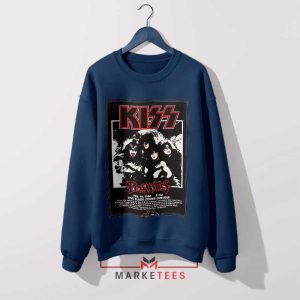 Rock on With Kiss 1983 Five Flags Center Navy Sweatshirt
