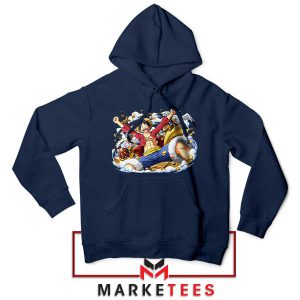 Sail the High Seas with Monkey D Luffy Navy Hoodie