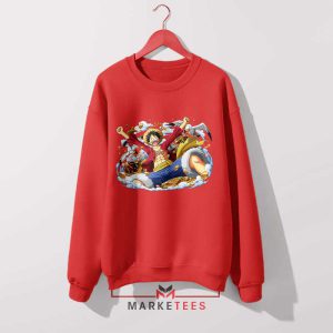 Sail the High Seas with Monkey D Luffy Red Sweatshirt
