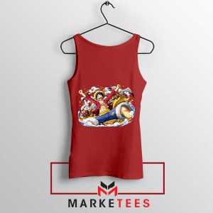 Sail the High Seas with Monkey D Luffy Red Tank Top