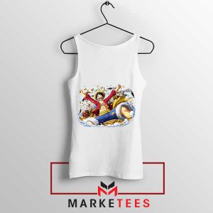 Sail the High Seas with Monkey D Luffy White Tank Top