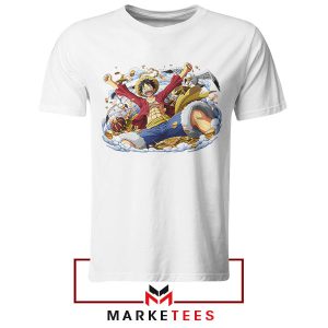 Sail the High Seas with Monkey D Luffy White Tshirt