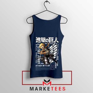 Survey Corps Legend Armin Arlert Navy Tank Top