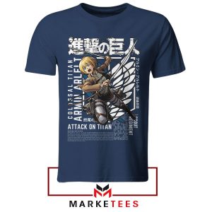 Survey Corps Legend Armin Arlert Navy Tshirt