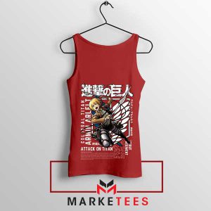 Survey Corps Legend Armin Arlert Red Tank Top