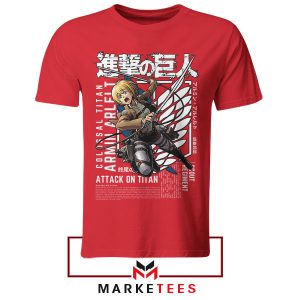 Survey Corps Legend Armin Arlert Red Tshirt