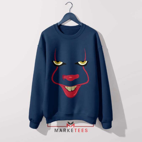 Terrifyingly Stylish Pennywise Face Navy Sweatshirt